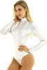 Damen Metallic Body Gr. M Rollkragen Langarmige Body Produktbild-Vorschau 3