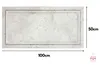 A rectangular wall panel with a decorative border, shown with dimensions indicated. Produktbild-Vorschau
