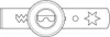 A line drawing of a key. Produktbild-Vorschau