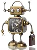 Handgefertigte Roboter-Tischuhr aus Eisen, Steampunk-Stil, 19x9x25,5 cm Produktbild-Vorschau