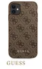 A brown Guess branded iPhone case is shown against a white background. The Guess logo is visible on the case and also printed below it. Náhľad obrázku produktu