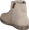 A white high-top sneaker shown from the side and back. Produktbild-Vorschau