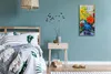 Wandkunst Leinwand Bild Uhr Geräuschlos Kunstdruck 30x60 Produktbild-Vorschau 4