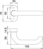 Profiltürdrückerlochteil 1300/2033 Alu.F1 ov.8mm gekr.EDI Produktbild-Vorschau 4