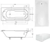 Wanna Akrylowa Zestaw 5w1 Prostokątna 180x80 Biała + Czarny Podgląd zdjęcia produktu 10