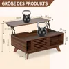Couchtisch mit Ausziehbar und Höhenverstellbar, versteckter Produktbild-Vorschau 4