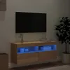 vidaXL TV-Wandschrank mit LED-Leuchten Sonoma-Eiche Produktbild-Vorschau 4