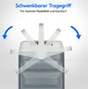A close-up of a portable cooler with a swiveling handle, illustrating its flexibility. Produktbild-Vorschau