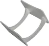 A 3D rendering of a gray C-shaped side table with four screws visible on the bottom. Anteprima dell’immagine prodotto