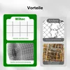 Wiltec Maschendrahtzaun 1 m x 25 m, 1,2 mm Drahtstärke Produktbild-Vorschau 4