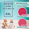 Strandtuch XXL aus Baumwolle, 100x200 cm, pink mit Produktbild-Vorschau 2