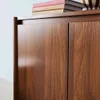 sweeek - Sideboard Holzdekor 2 Türen 80 cm - Nussbaumfarben Produktbild-Vorschau 6