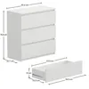 Kommode Schubladenkommode weiß matt - 60x77x 33,7cm mit 4 Produktbild-Vorschau 3