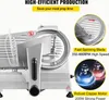Close-up of a commercial meat slicer with marketing text highlighting its features. Produktbild-Vorschau