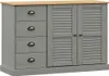 vidaXL Sideboard mit Schubladen VIGO 113x40x75 cm Produktbild-Vorschau 2