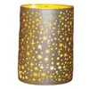 Cylinder glas met sterren 10led warm wit d9hx12 cm Productafbeelding-voorbeeld 2
