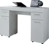 A white desk with drawers and a laptop on top. Produktbild-Vorschau