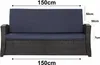 Bankkissen 150×50×50x7 cm blau – Sitzkissen für Gartenbank Produktbild-Vorschau 2