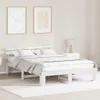 Bettrahmen mit Kopfteil Weiß 160 x 200 cm Massives Produktbild-Vorschau 2