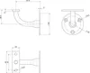 Support de main courante rond fixation trois points, Voir les images du produit 2