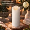 2er Set XL LED Echtwachskerzen 10 x 25 cm mit Timer, 3D Produktbild-Vorschau 5