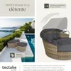 Bain de soleil rond modulable SANTORIN - marron naturel Voir les images du produit 4