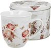 DUO FLORAL Becher 400 ml SECESSION in Metalldose, New Bone Produktbild-Vorschau 1