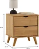 Nachttisch COLIMA, 2 Schubladen, Massivholz Kiefer, ideal Produktbild-Vorschau 9
