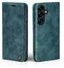 A teal flip case for a smartphone is shown from two angles. Produktbild-Vorschau