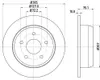 2x HELLA 8DD 355 108-611 Bremsscheibe Hinterachse Produktbild-Vorschau 4