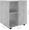 vidaXL Szafka na kółkach betonowa szara 60x53x72 cm Podgląd zdjęcia produktu 10