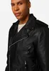Herren Lederjacke Bikerjacke Ricano BRANDO Nappa – Schwarz Produktbild-Vorschau 4