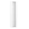 A white tall cabinet with glass shelves against a white background. Voir les images du produit
