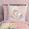 Traumschlaf Bettwäsche Einhorn und Mond multi 135x200 cm + Produktbild-Vorschau 3
