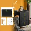 SoBuy nočný stolík, nočný stolík s 3 zásuvkami, moderný Náhľad obrázku produktu 4
