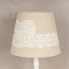 Tischlampe Weiß 38cm hoch Shabby Metall Creme Beige Produktbild-Vorschau 4