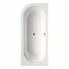 A top-down view of a white bathtub on a white background. Produktbild-Vorschau