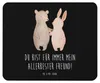 Mr. & Mrs. Panda Mauspad Bär und Hase Umarmen - Schwarz - Produktbild-Vorschau 1
