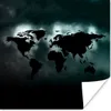 MuchoWow® Poster Weltkarte - Schwarz - Hell 50x50 cm - Produktbild-Vorschau 1