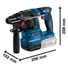 Bosch 2-tlg. Kit 18V, SDS plus, 1,9 J, 4675 BPM, 1050 RPM, Produktbild-Vorschau 7
