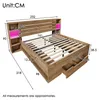 Flieks Doppelbett Stauraumbett 160x200cm mit USB & LED, Produktbild-Vorschau 7
