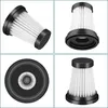 A collage of four images showing a vacuum cleaner filter from different angles. Produktbild-Vorschau