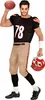 A man dressed in a football costume holding a football and a helmet. Anteprima dell’immagine prodotto