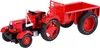 Kovový traktor s prívesom, červený Jokomisiada Náhľad obrázku produktu 1