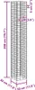 A diagram showing the dimensions of a gabion planter. Produktbild-Vorschau