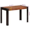 vidaXL Stół do jadalni miodowy brąz 120x60x76 cm lite Podgląd zdjęcia produktu 7
