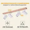 ZMH Deckenstrahler 4 Flammig Deckenspots Holz Deckenlampe Produktbild-Vorschau 3