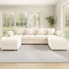 Merax 4-Sitzer Ecksofa U-/L-förmiges, Modulares Chenille Produktbild-Vorschau 2