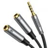 Ugreen rozboovac kbel AUX 3,5 mm mini jack (samica) - 2x Náhľad obrázku produktu 1