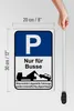 Holzschild  Hinweis Parkplatzschild nur für Busse, 30 x 20 Produktbild-Vorschau 5